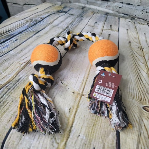 Large Dog Tug Rope w Tennis Balls JMK 07000 - Picture 1 of 4